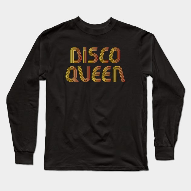 Disco Queen 1970s Vintage Dance Music Long Sleeve T-Shirt by mstory